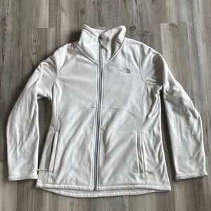 The North Face Morning Glory White Full Zip Sherpa Lined Fleece Jacket size L